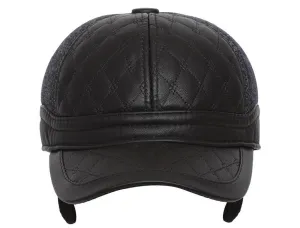 Casual Unisex Brown Baseball cap with foldable ear cover for winters