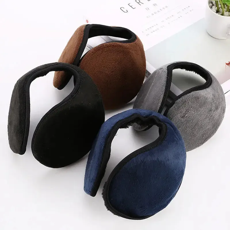 Cotton Earmuffs Soft Thicken Headband: Warm, stylish, foldable ear covers.