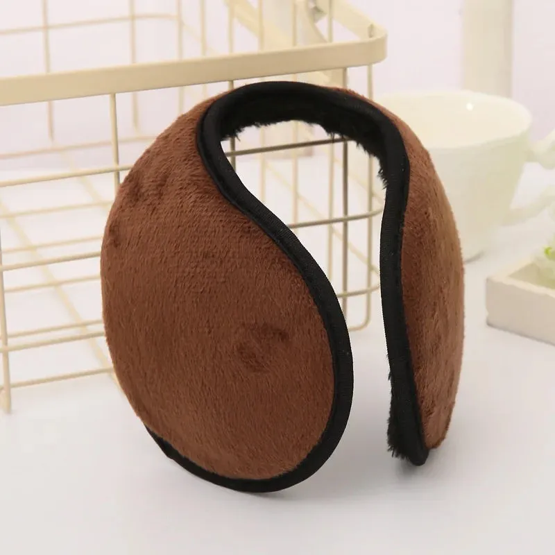 Cotton Earmuffs Soft Thicken Headband: Warm, stylish, foldable ear covers.