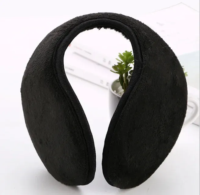 Cotton Earmuffs Soft Thicken Headband: Warm, stylish, foldable ear covers.