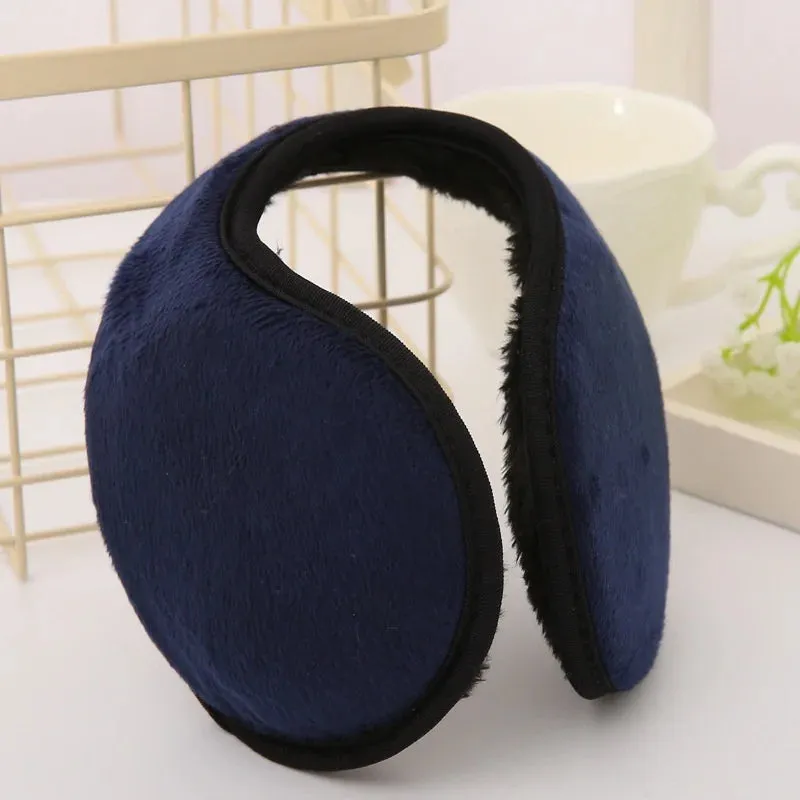 Cotton Earmuffs Soft Thicken Headband: Warm, stylish, foldable ear covers.
