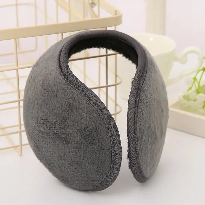 Cotton Earmuffs Soft Thicken Headband: Warm, stylish, foldable ear covers.