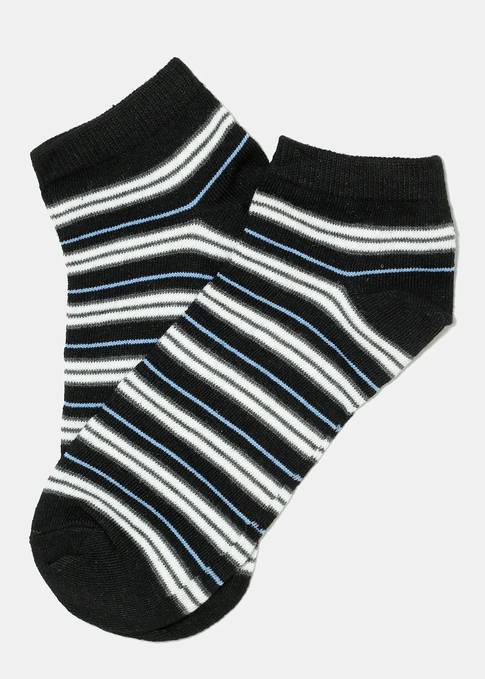 Dark Striped Low Cut Socks