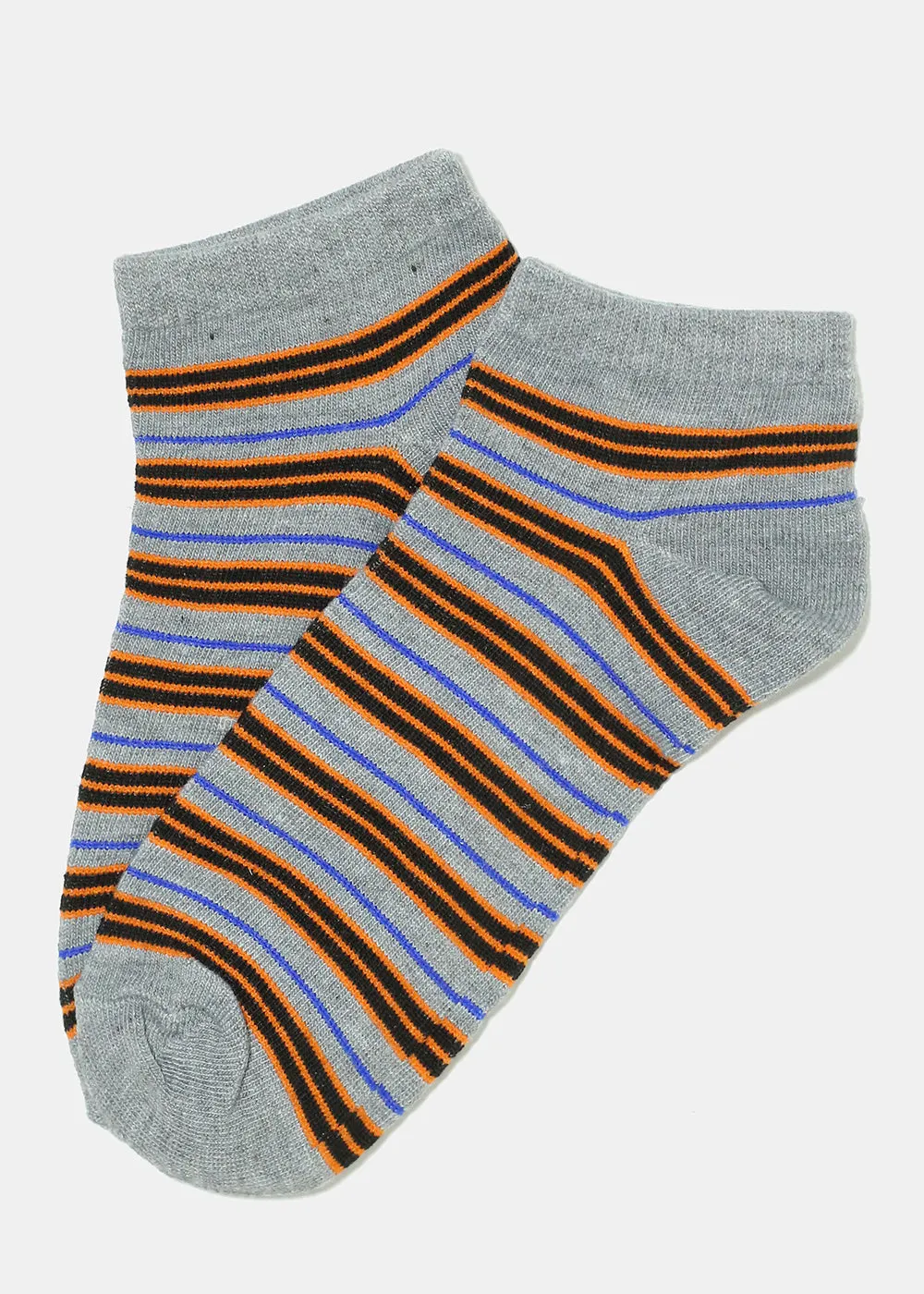 Dark Striped Low Cut Socks