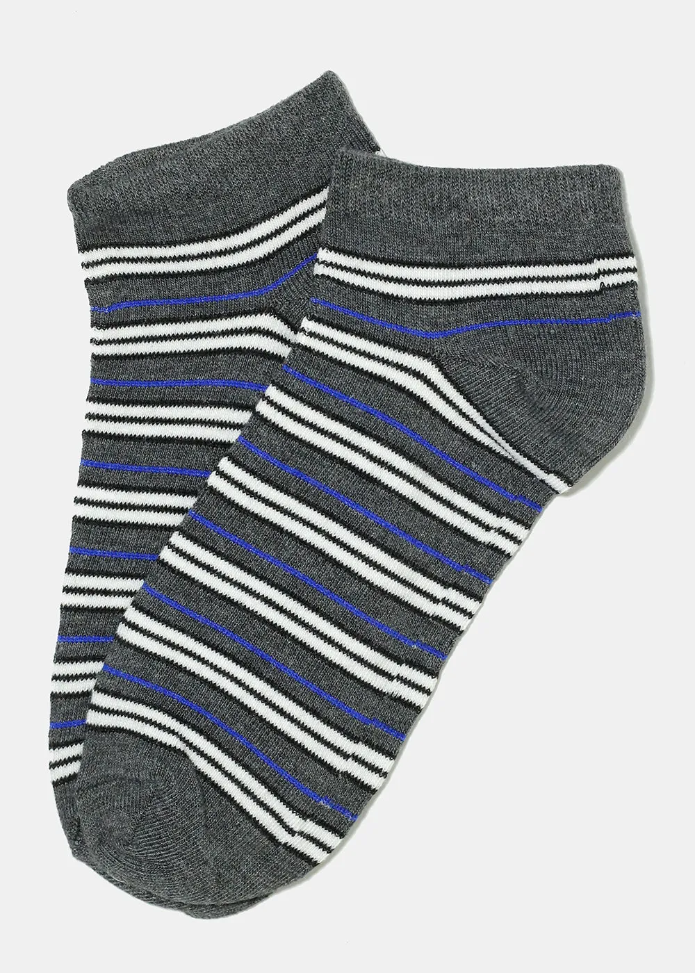 Dark Striped Low Cut Socks