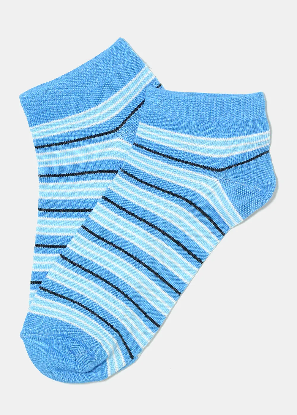 Dark Striped Low Cut Socks