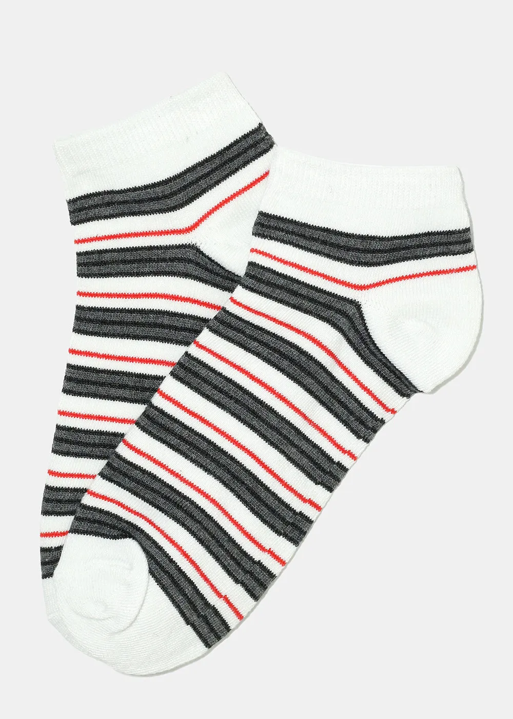 Dark Striped Low Cut Socks