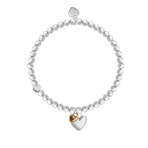 Happy Birthday Hearts Bracelet - Silver