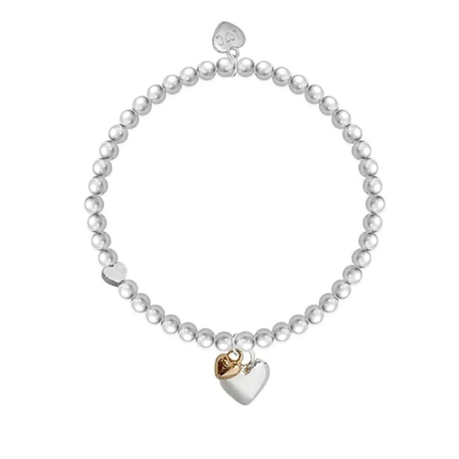 Happy Birthday Hearts Bracelet - Silver