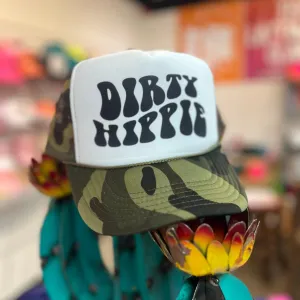 Online Exclusive | Dirty Hippie Foam Trucker Cap in Camo and White