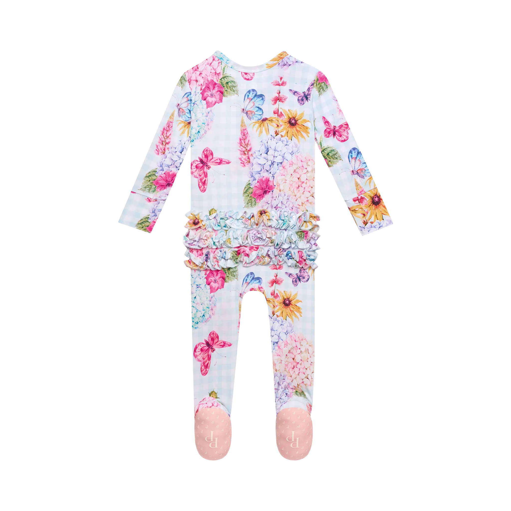 POS Nicolette Floral Ruffled Zipper Footie