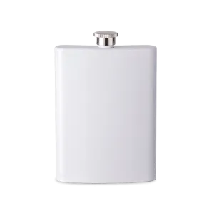 Sublimation white stainless steel flask 8 oz