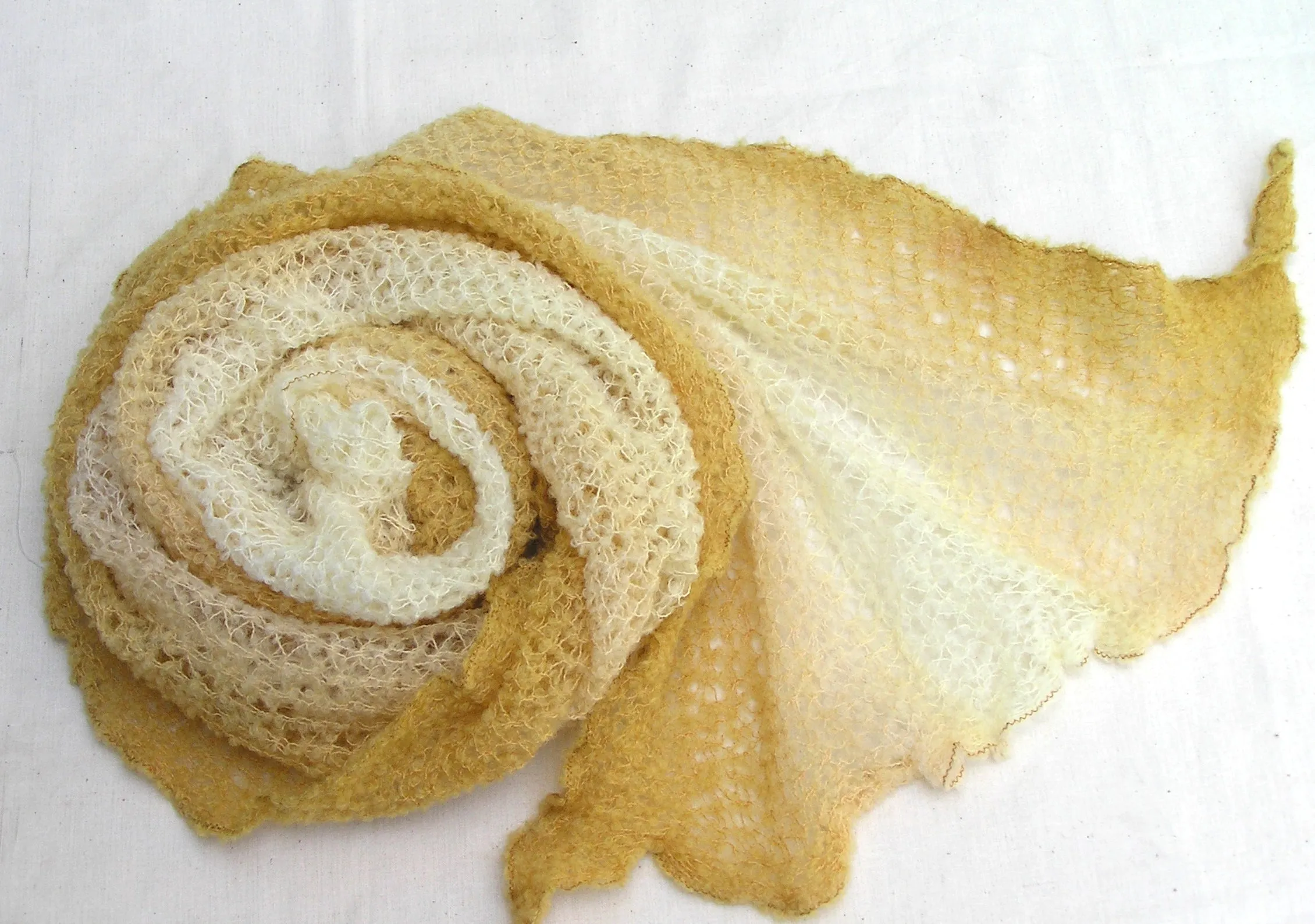 The Gossamer Scarf- Oranges Browns Yellows