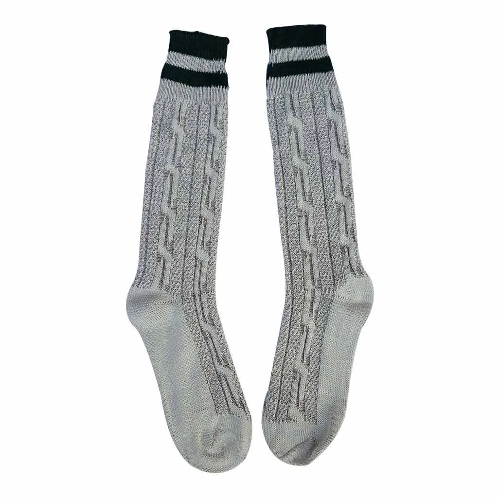 Traditional Bavarian Socks Rustic Striped